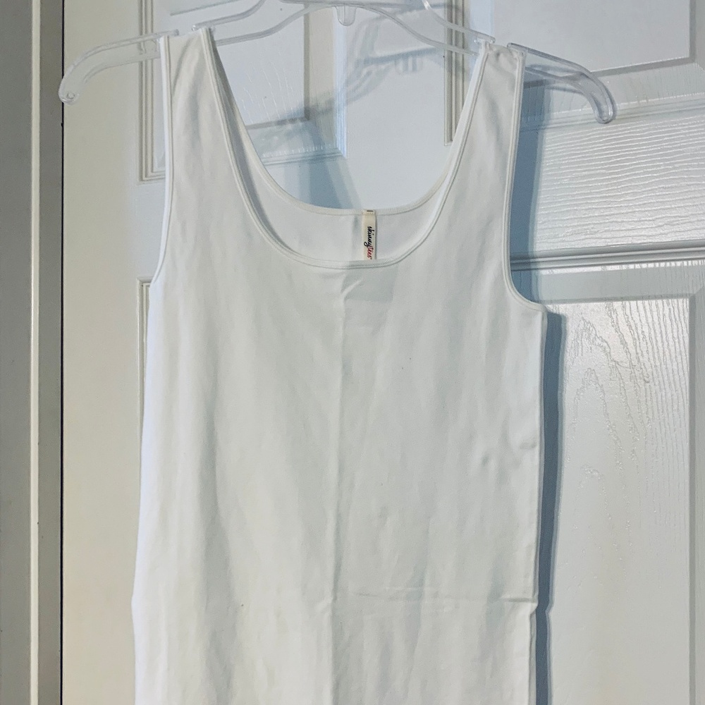 skinnytees Basic White Tank Top NWOT